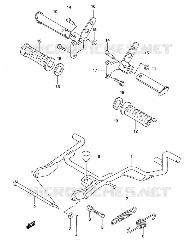 STAND (MODELE K3/K4) Suzuki SCOOTER 50 KATANA 2004  AY50WSK4(P19)