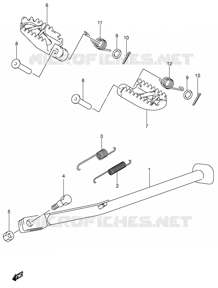STAND (MODELE K4) Suzuki MOTO 400 DR-Z 2003  DR-Z400K3(E1)