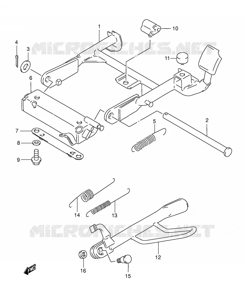 STAND (MODELE S/T/V/W/X) Suzuki SCOOTER 125 BURGMAN 1997  AN125V(E2)