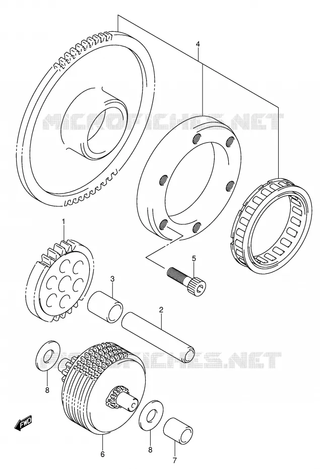 STARTMOTOR CLUTCH Suzuki MOTO 1000 V-STROM 2006  DL1000K6(E2)