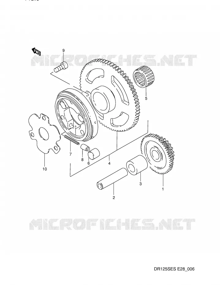 STARTMOTOR CLUTCH Suzuki MOTO 125 DR 1995  DR125SES(E28)