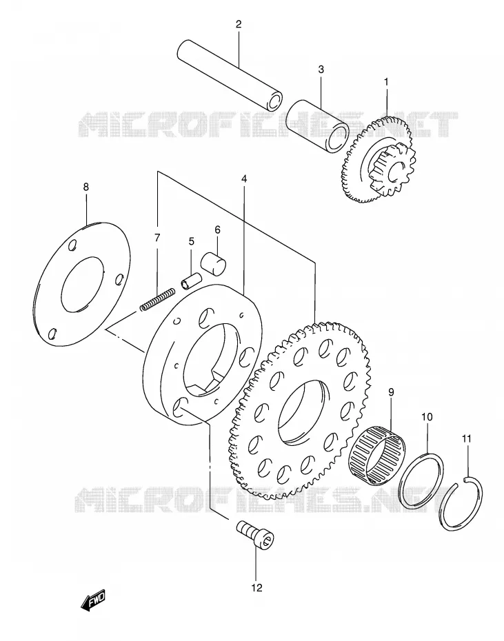 STARTMOTOR CLUTCH Suzuki SCOOTER 125 BURGMAN 1997  AN125V(E2)