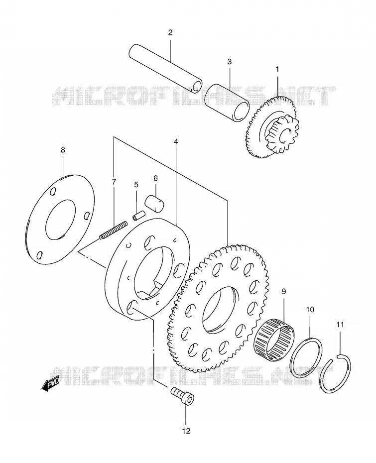 STARTMOTOR CLUTCH Suzuki SCOOTER 150 BURGMAN 1996  AN150T(E34)