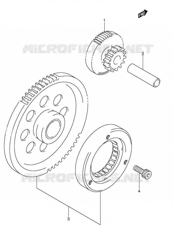 STARTMOTOR CLUTCH Suzuki SCOOTER 250 BURGMAN 2004  AN250K4(E2)
