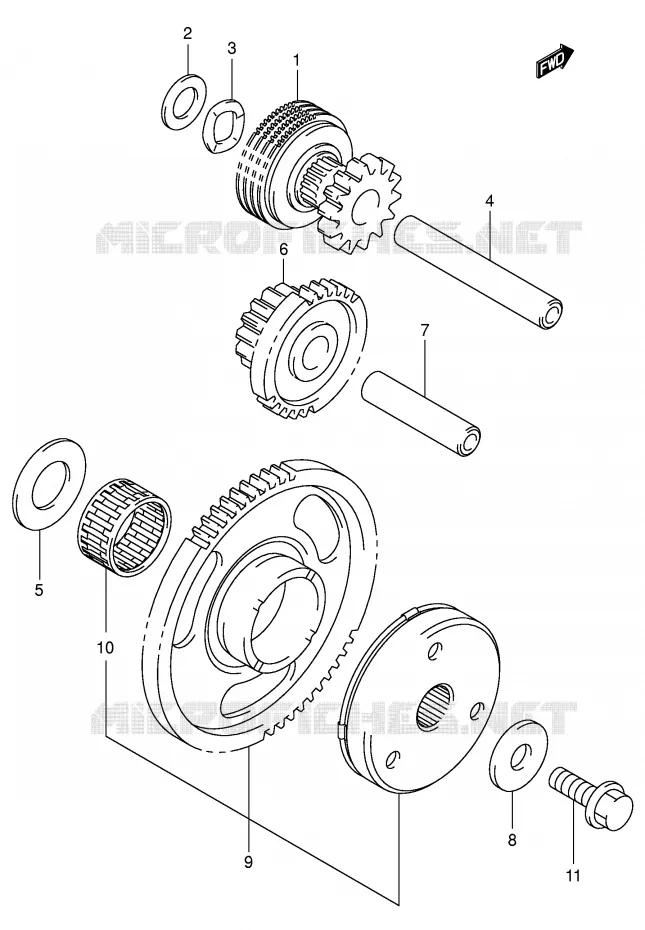 STARTMOTOR CLUTCH Suzuki SCOOTER 650 BURGMAN 2004  AN650K4(E2)