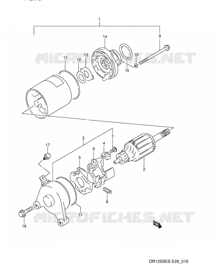 STARTMOTOR Suzuki MOTO 125 DR 1994  DR125SER(E28)