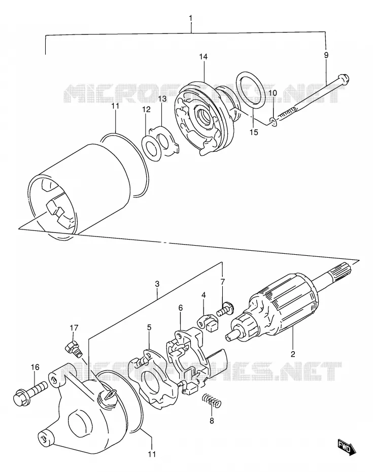 STARTMOTOR Suzuki MOTO 200 DF 1999  DF200EX(E24)