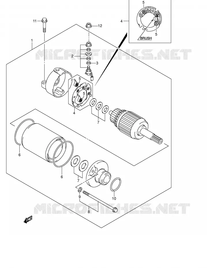 STARTMOTOR Suzuki MOTO 400 DR-Z 2008  DR-Z400SK8(E2)