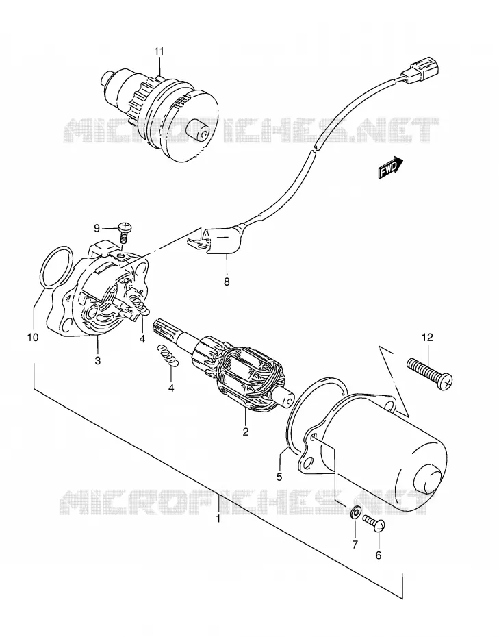 STARTMOTOR Suzuki SCOOTER 50 AE 1996  AE50KT(E1)