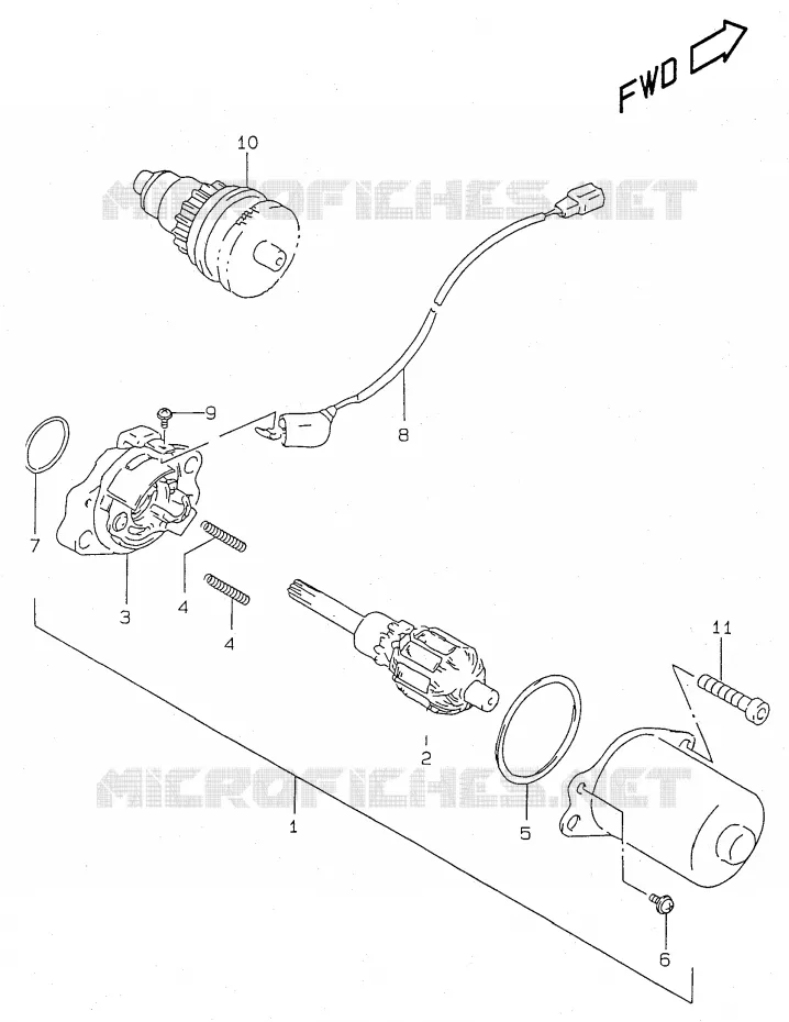 STARTMOTOR Suzuki SCOOTER 50 KATANA 1998  AY50W(V/W/X/Y)