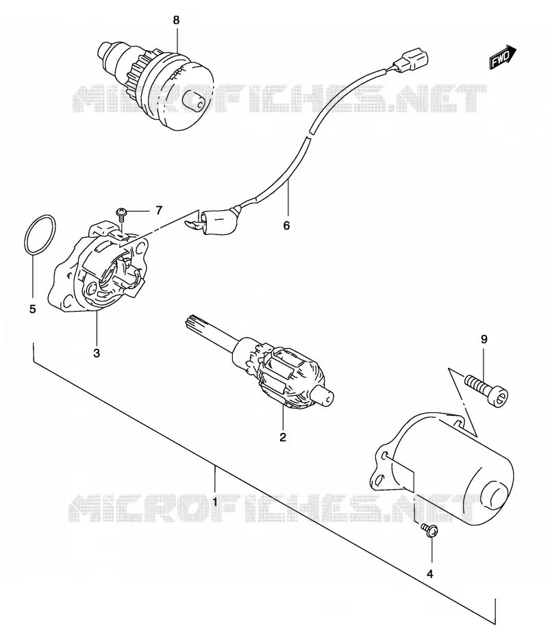 STARTMOTOR Suzuki SCOOTER 50 KATANA 2002  AY50K2(P19)