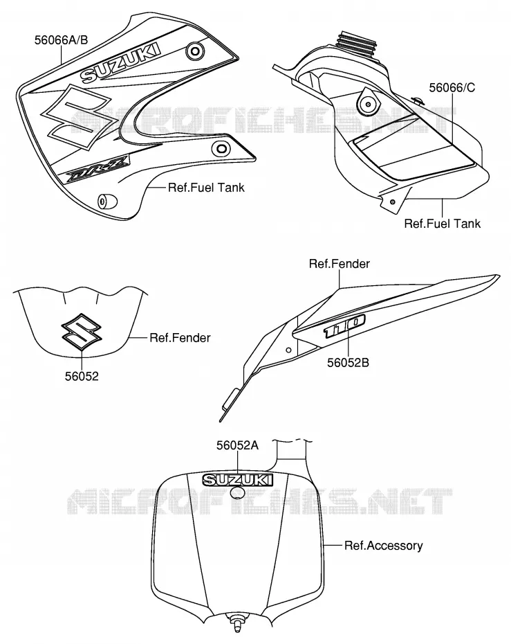STICKERS (DR-Z110 K4) Suzuki MOTO 110 DR-Z 2004  DR-Z110K4(E24)