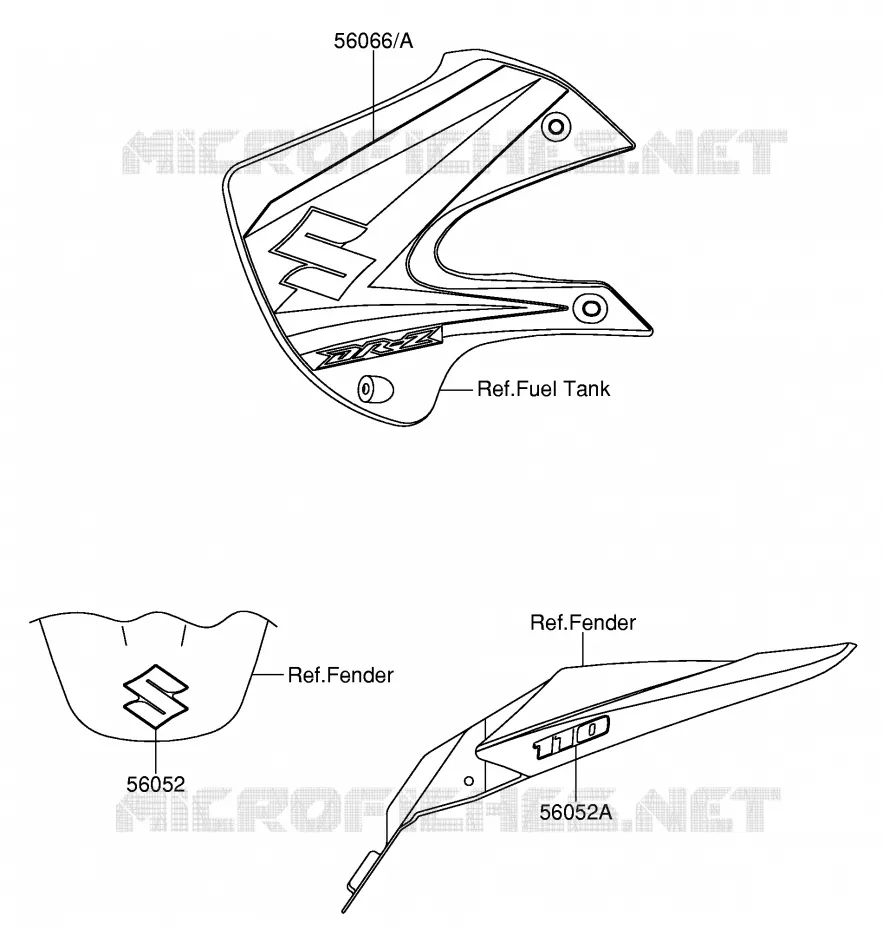 STICKERS (DR-Z110 K5) Suzuki MOTO 110 DR-Z 2005  DR-Z110K5(E21)