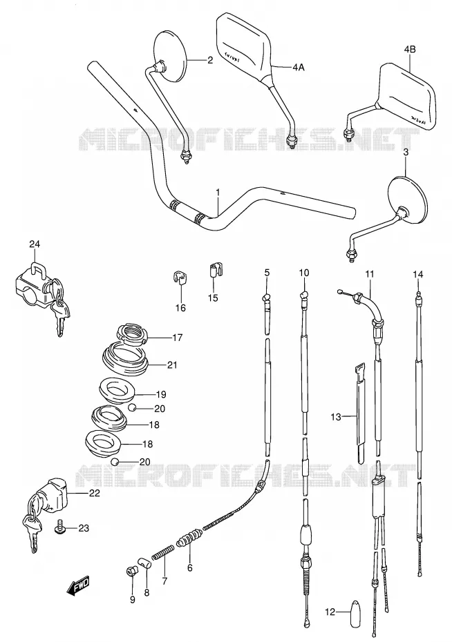 STUUR - KABELS Suzuki MOTO 100 AP 1996  AX100T(E94)