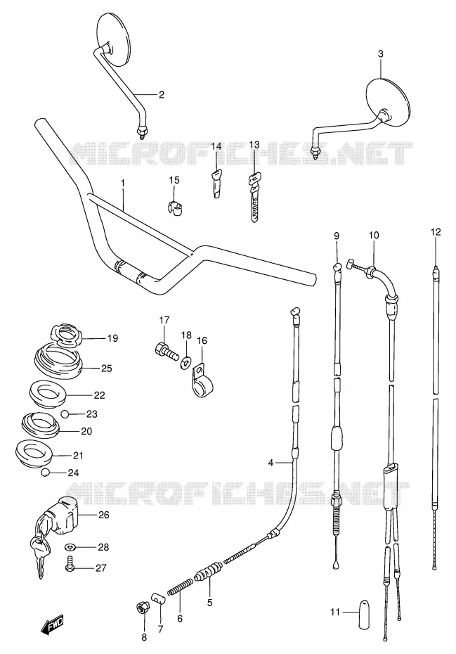 STUUR - KABELS Suzuki MOTO 120 BX 1994  BX120R(P97)