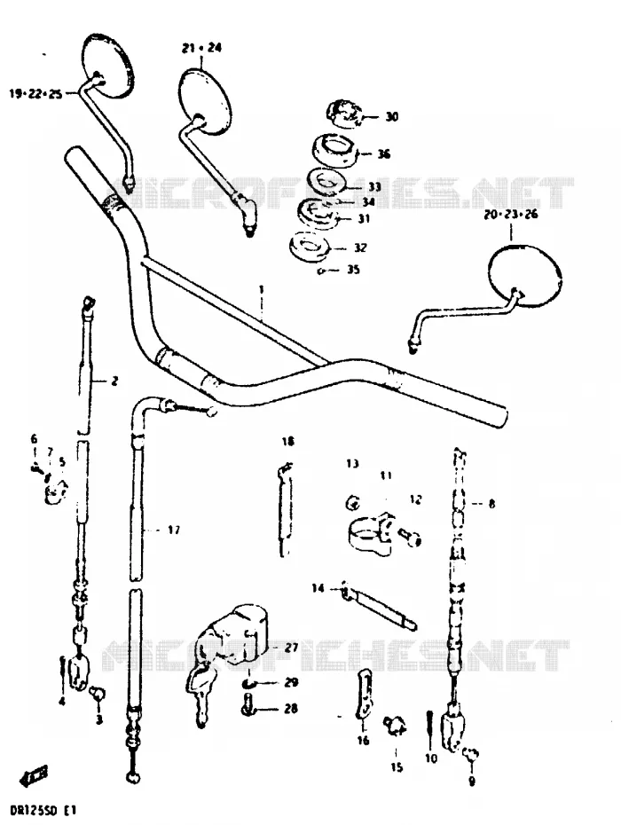 STUUR Suzuki MOTO 125 DR 1982  DR125SZ(Z/D)