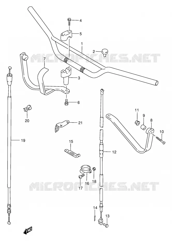 STUUR Suzuki MOTO 200 DF 1996  DF200ET(E24)