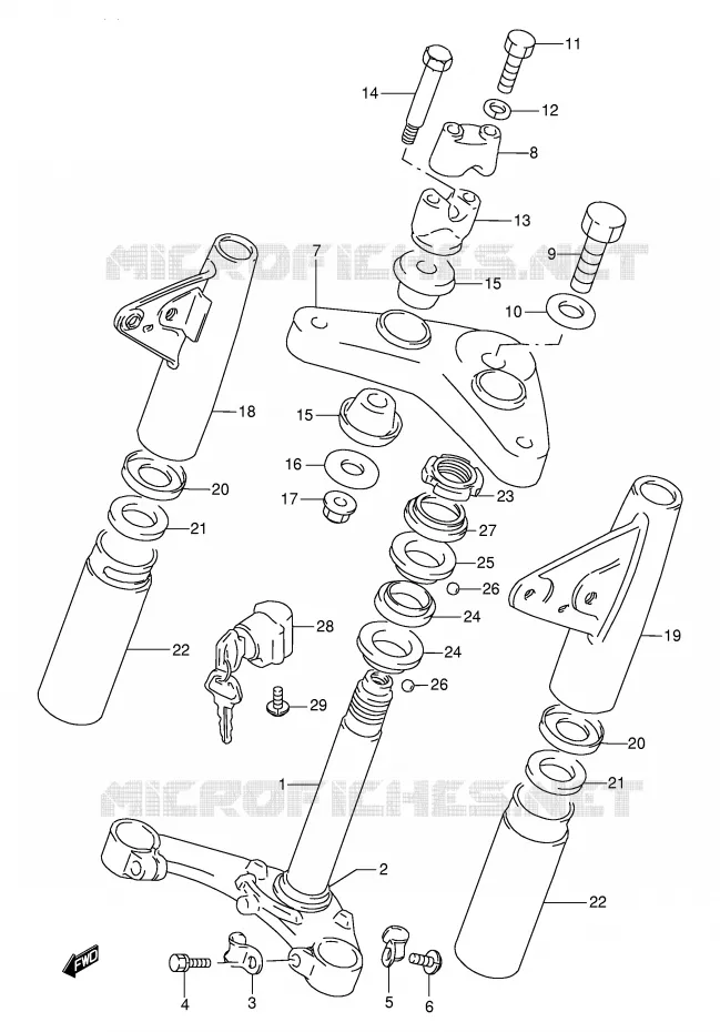 STUURKOLOM (E71,E94,P36,P94) Suzuki MOTO 115 AP 2000  AX115Y(E71)