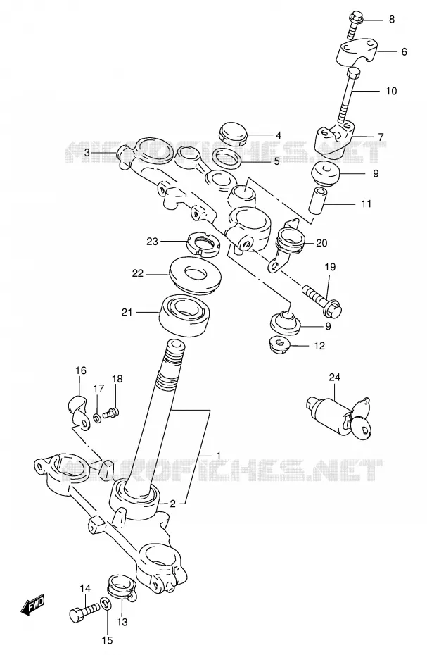 STUURKOLOM Suzuki MOTO 125 DF 1999  DF125EX(E4)