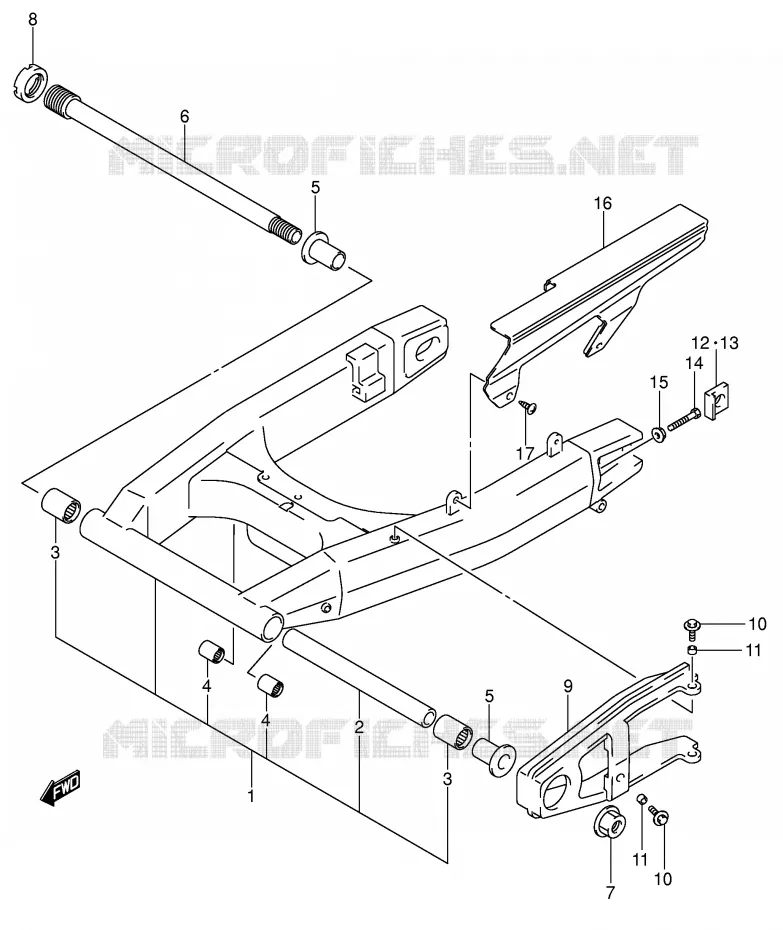 SWINGARM Suzuki MOTO 1000 V-STROM 2005  DL1000K5(E2)