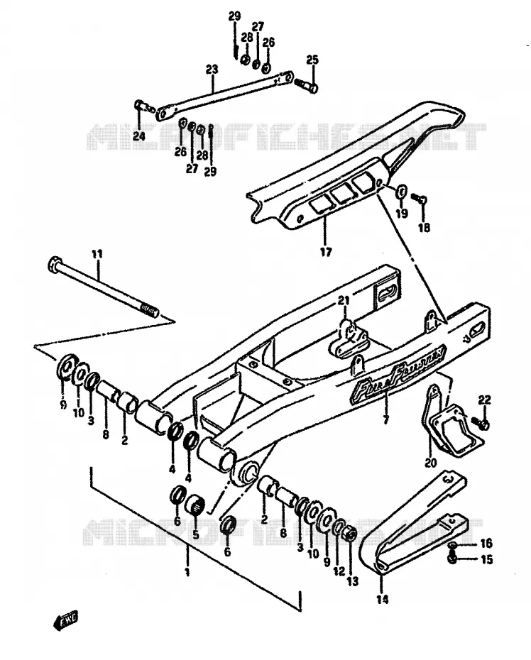 SWINGARM Suzuki MOTO 125 DR 1985  DR125SF(F/H/J)