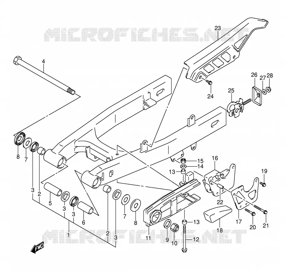 SWINGARM Suzuki MOTO 125 DR-Z 2006  DR-Z125K6(E3/E28)