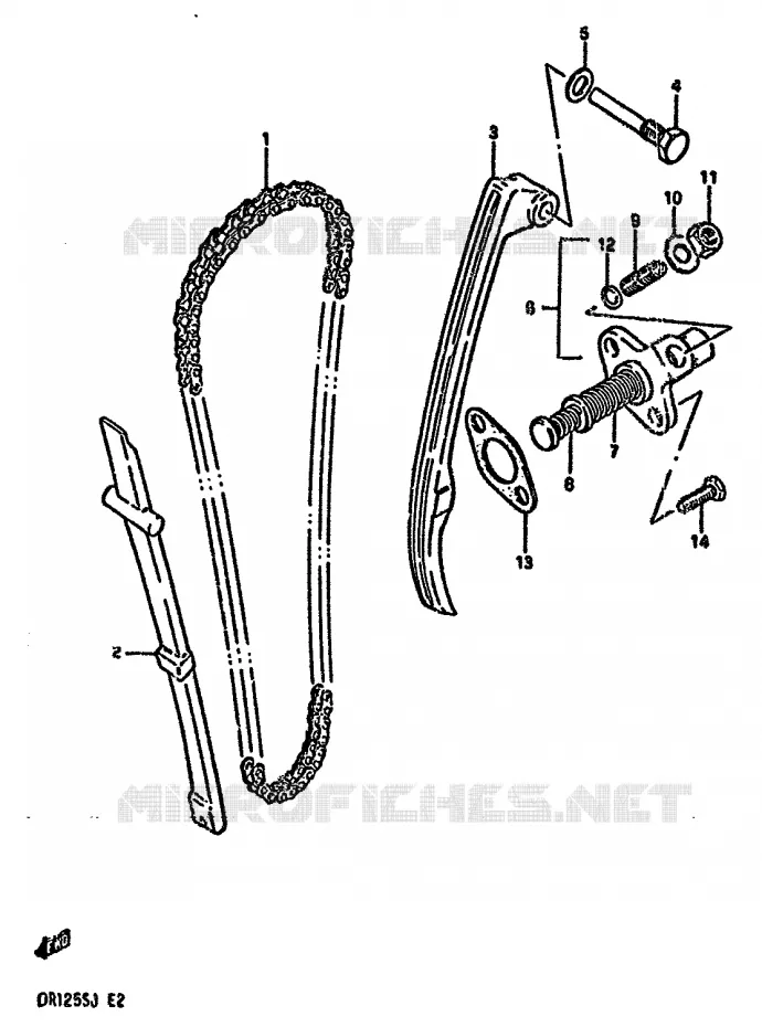 TIMING Suzuki MOTO 125 DR 1985  DR125SF(F/H/J)