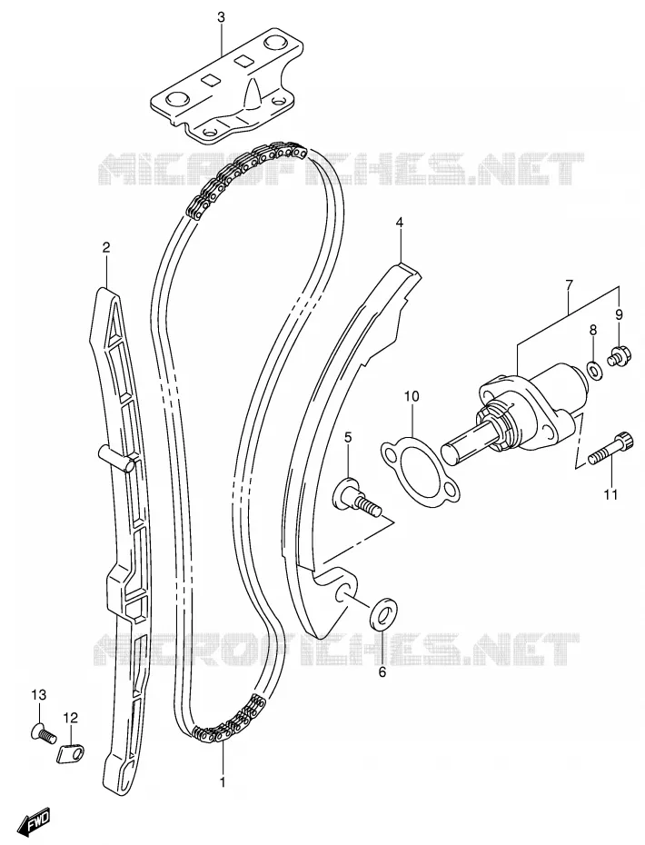 TIMING Suzuki MOTO 400 DR-Z 2000  DR-Z400SY(E3/E28)