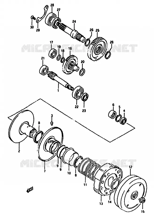 TRANSMISSION (2) Suzuki SCOOTER 50 ADDRESS 1992  AH50N(N/R)