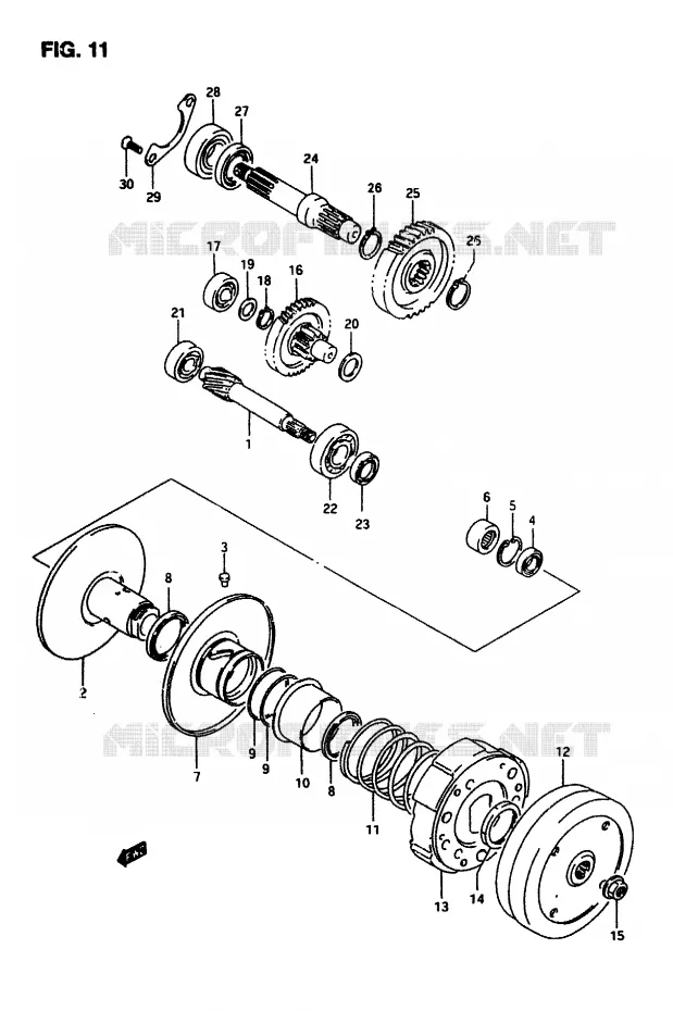 TRANSMISSION (2) Suzuki SCOOTER 50 AP 2007  AP507(T/7/V)