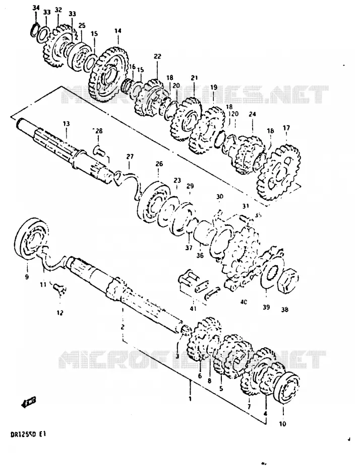 TRANSMISSION Suzuki MOTO 125 DR 1982  DR125SZ(Z/D)