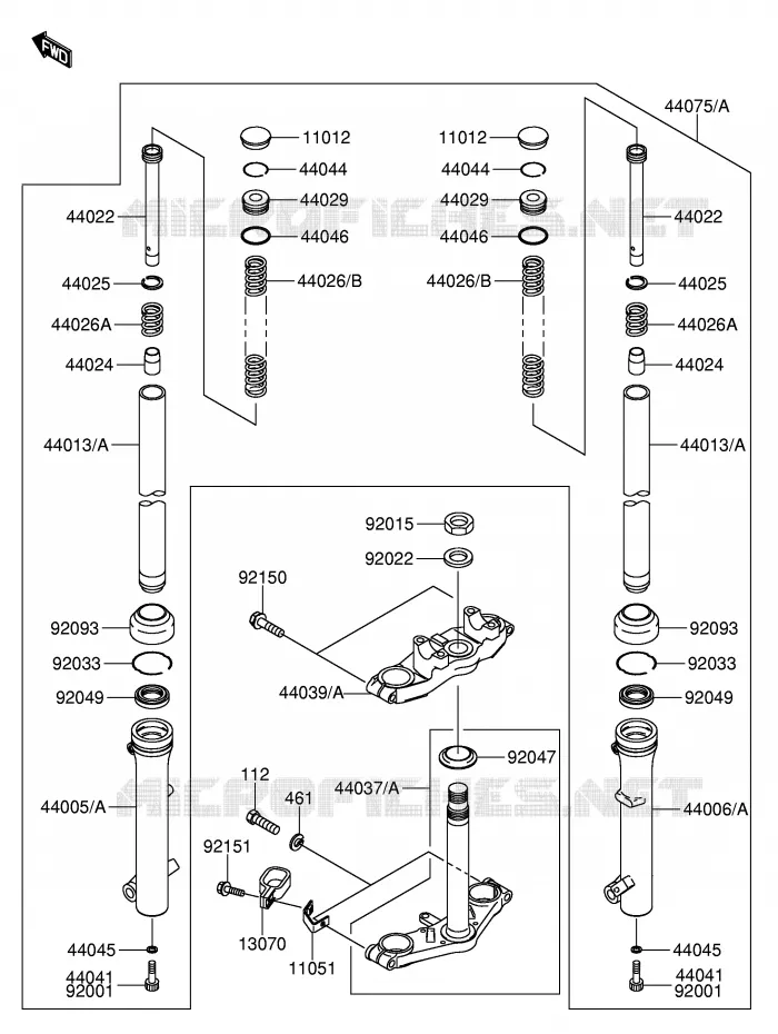 VOORVORK Suzuki MOTO 110 DR-Z 2003  DR-Z110K3(E24)