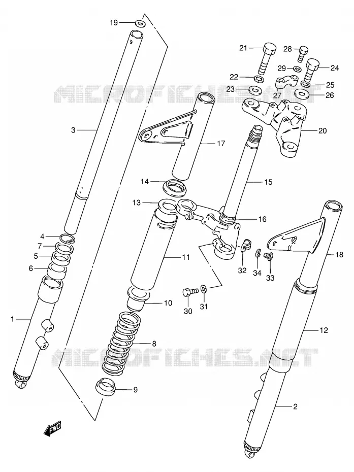 VOORVORK Suzuki MOTO 120 BX 1995  BX120S(P97)