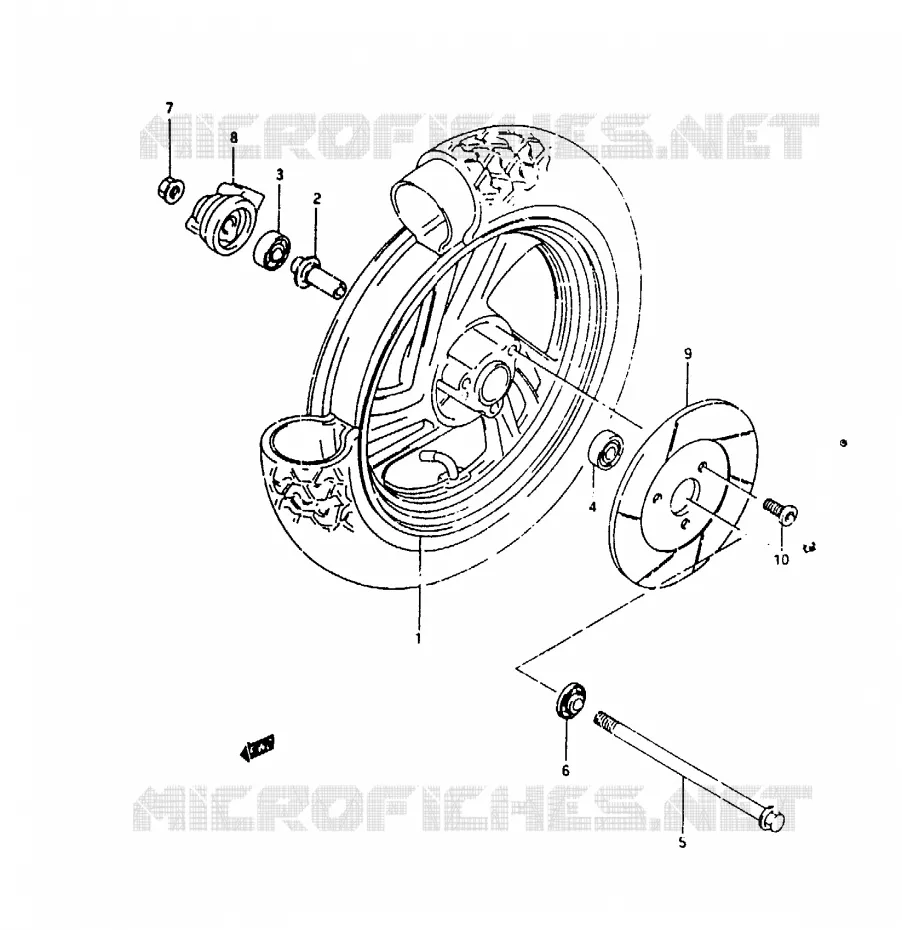 VOORWIEL Suzuki SCOOTER 100 ADDRESS 1994  AH100R
