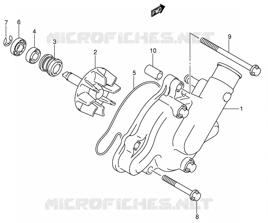 WATERPOMP Suzuki MOTO 1000 V-STROM 2003  DL1000K3(E2)