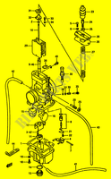 CARBURATOR (MODELE H E.NO.106551~) voor Suzuki RM 125 1988
