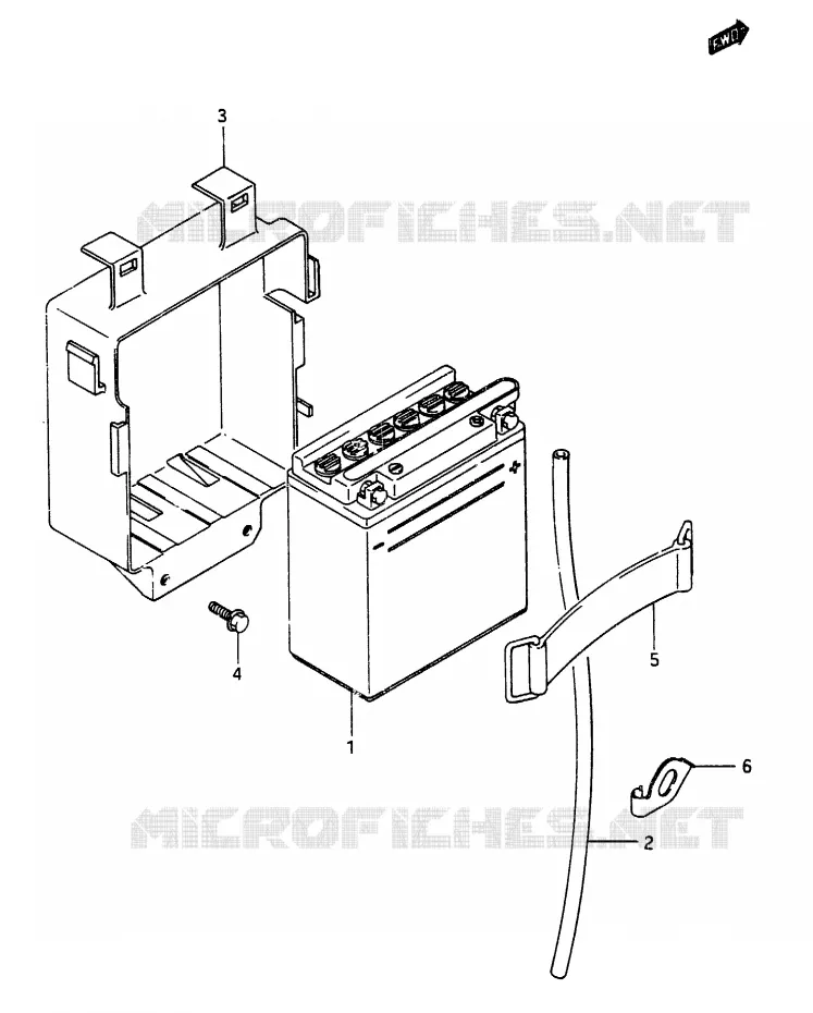 ACCU Suzuki MOTO 250 RG 1986  RG250G(G/H)