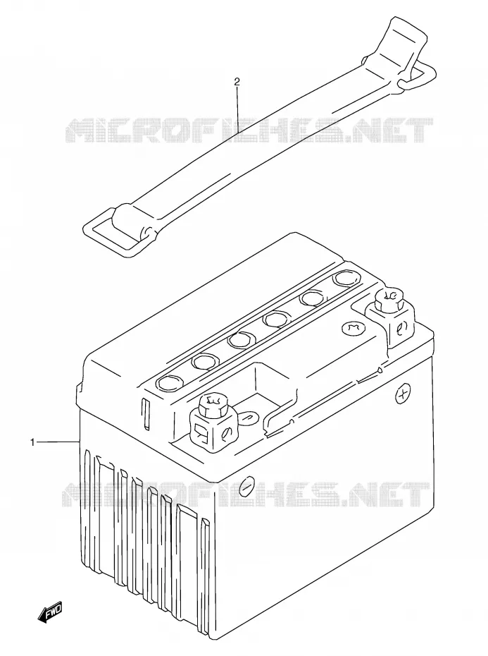ACCU Suzuki MOTO 250 RG 1994  RGV250R(E24)