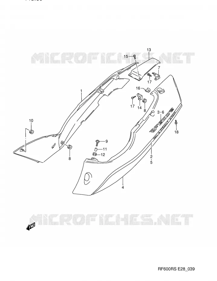 ACHTER KUIP Suzuki MOTO 600 RF 1994  RF600RR(E28)