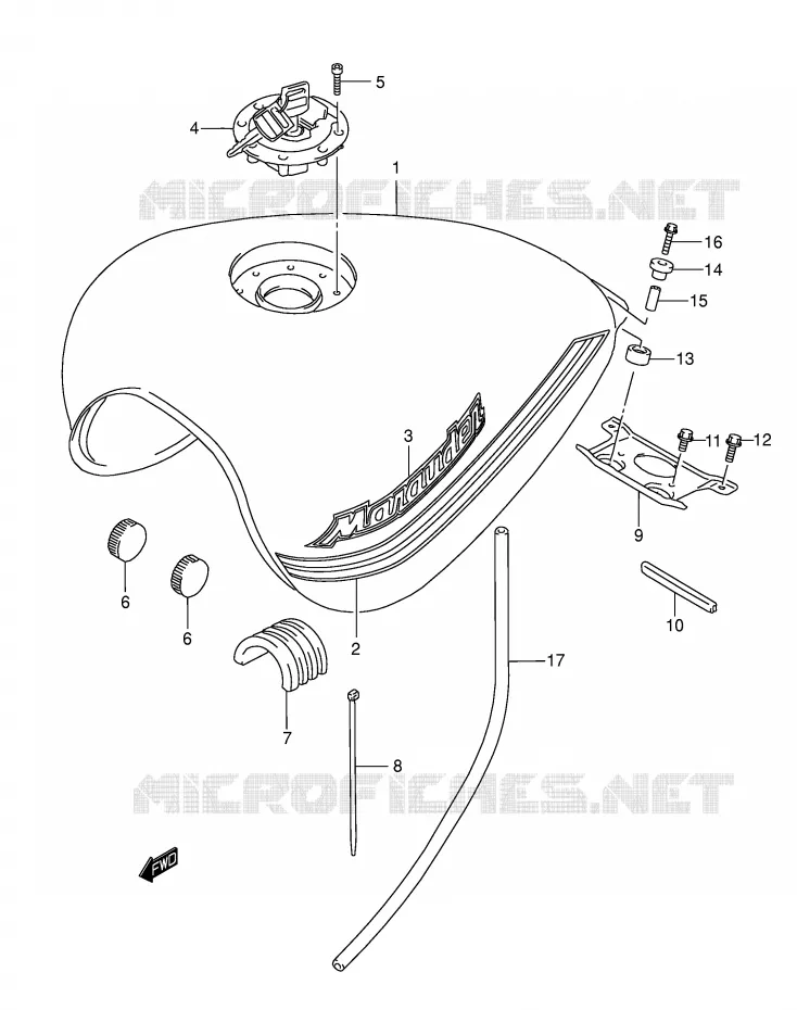 BENZINETANK (MODELE K2/K3) Suzuki MOTO 800 MARAUDER 2003  VZ800K3(E2)