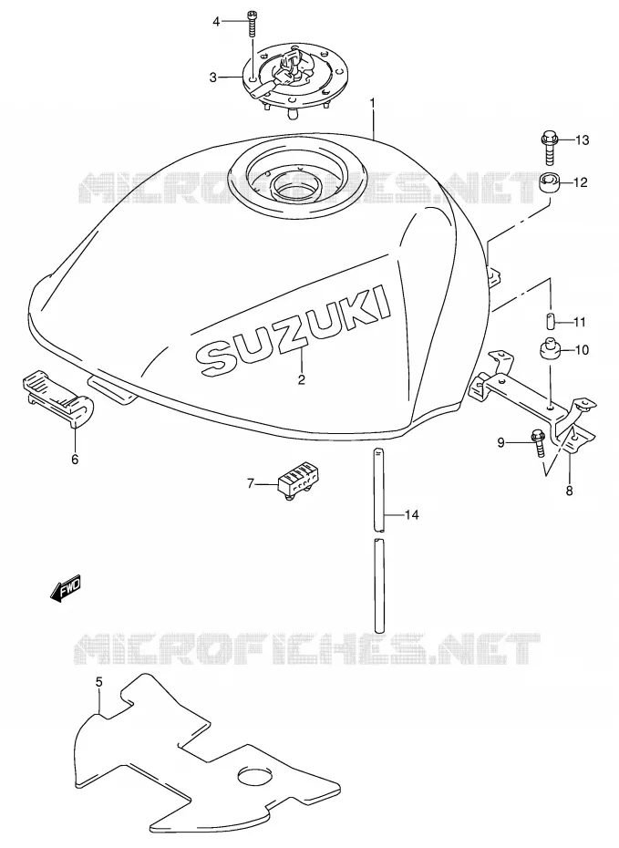BENZINETANK (MODELE V) Suzuki MOTO 600 RF 1993  RF600RP(E2)