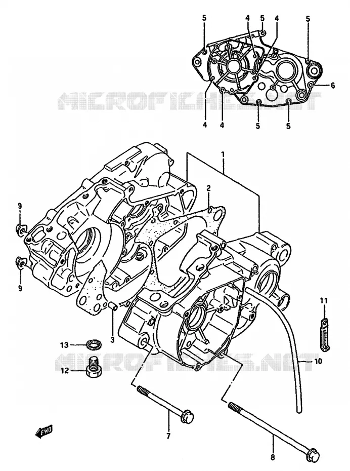 CASING (MODELE G) Suzuki MOTO 125 RM 1987  RM125H(G/H/J)