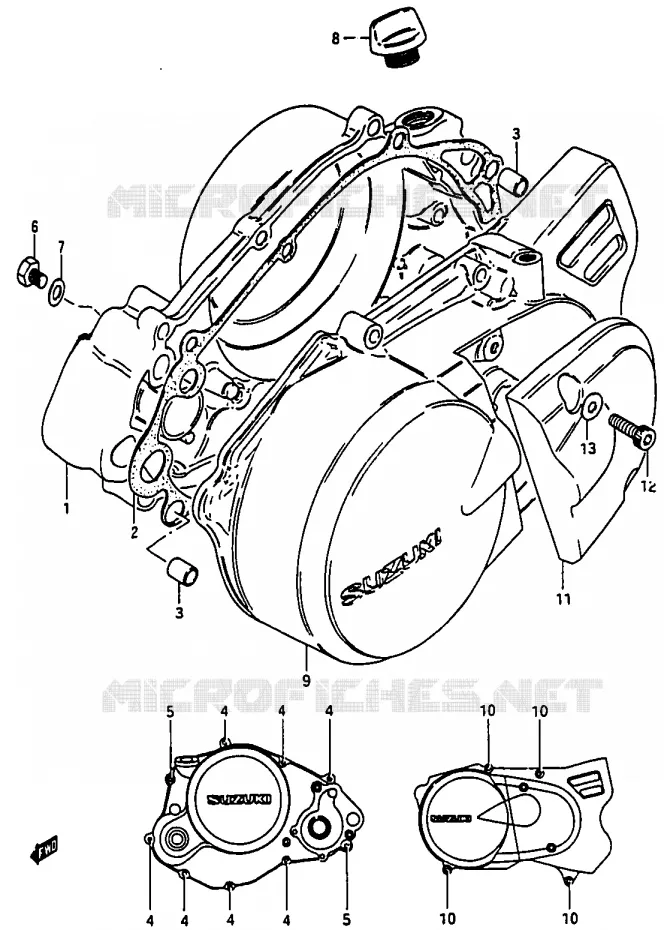 CASING Suzuki MOTO 50 RG 1983  RG50WD(D/E/F/1/G/J/K)