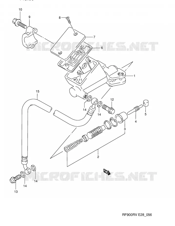 CLUTCH HOOFDREMCILINDER Suzuki MOTO 900 RF 1995  RF900RZS(E28)