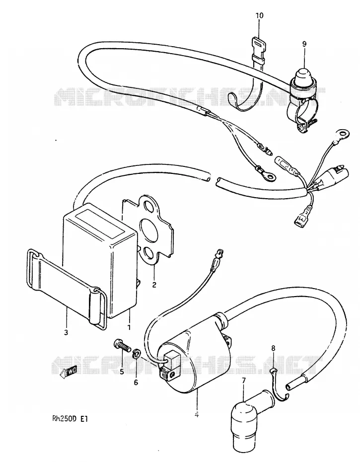 ELEKTRISCH Suzuki MOTO 250 RM 1983  RM250D(Z/D)
