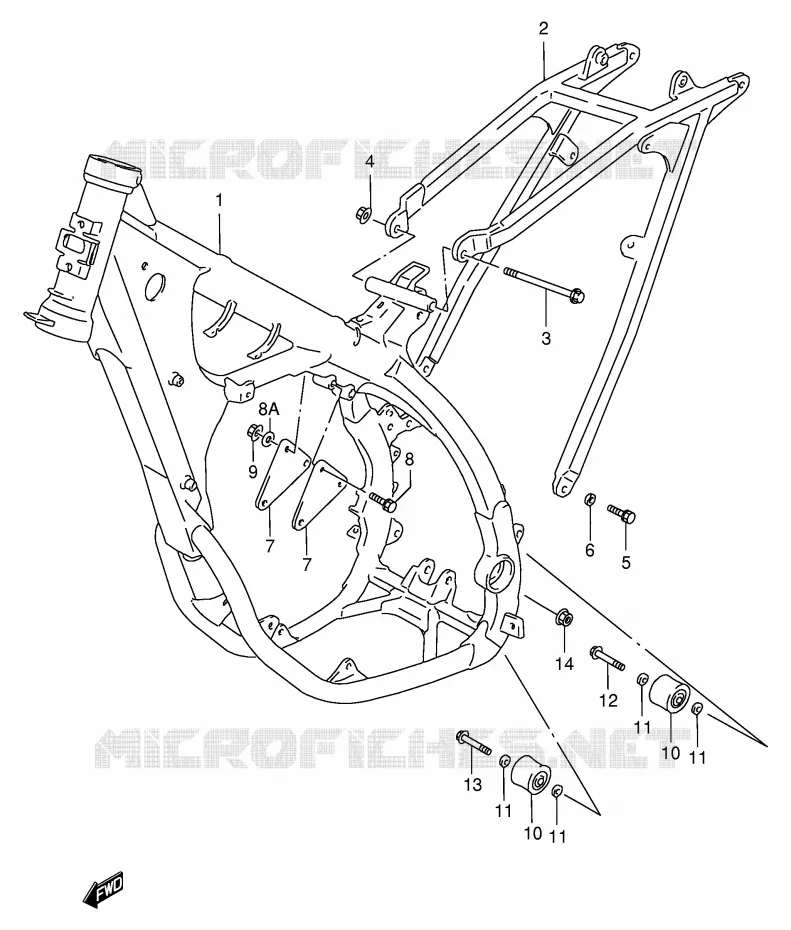 FRAME Suzuki MOTO 125 RM 2000  RM125Y(E2)