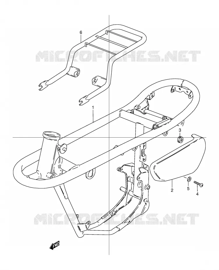 FRAME Suzuki MOTO 50 PV 2000  PV50Y(E15)