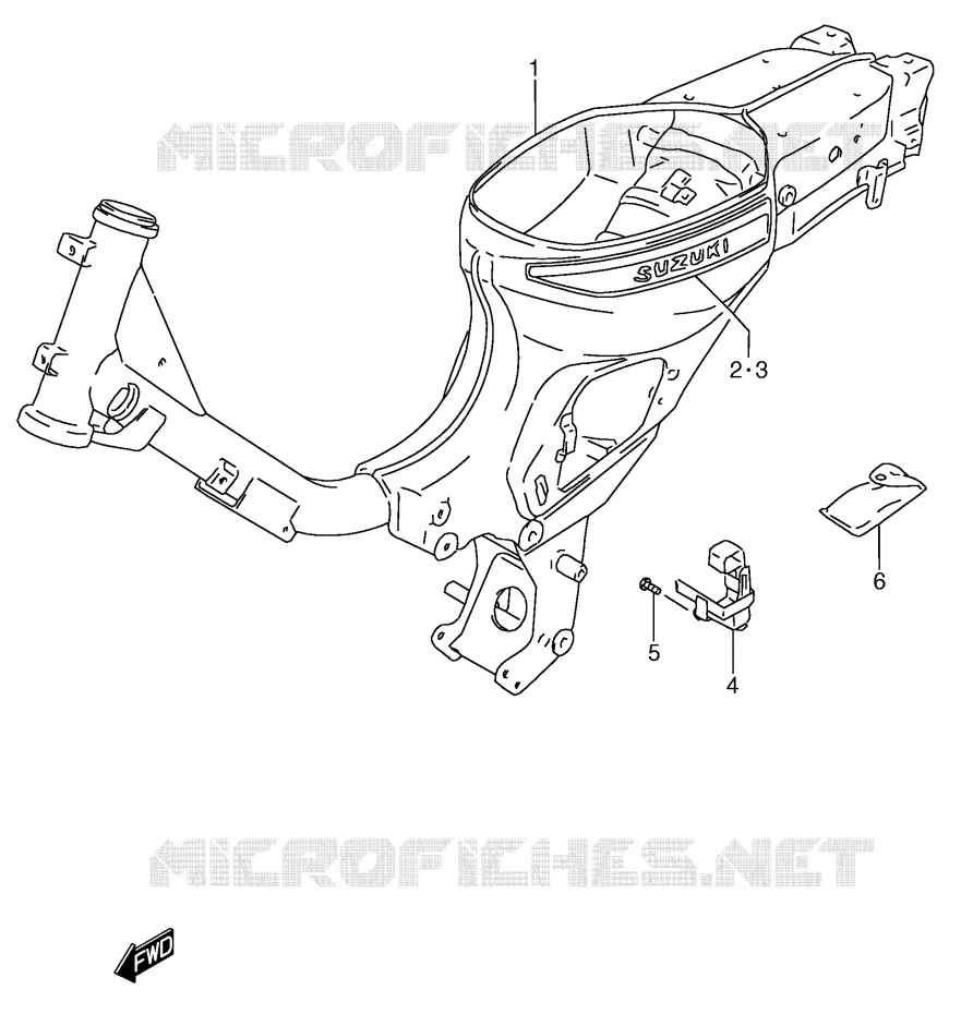 FRAME Suzuki SCOOTER 50 Autres-modeles 1996  RC50T(E1)