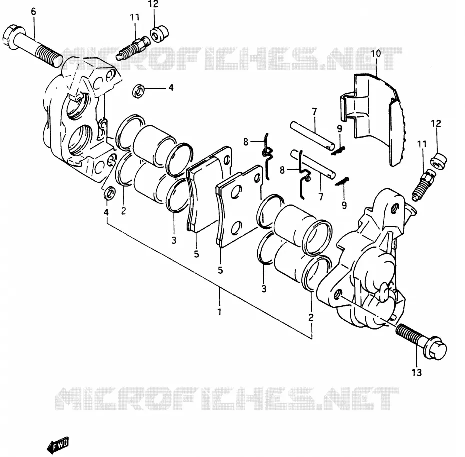 FRONT CALIPER Suzuki MOTO 250 RG 1987  RG250H(G/H)
