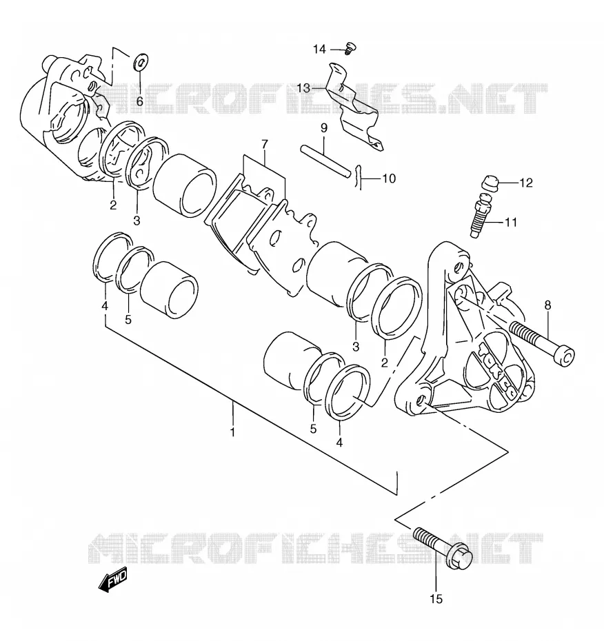 FRONT CALIPER Suzuki MOTO 250 RG 1994  RGV250R(E24)